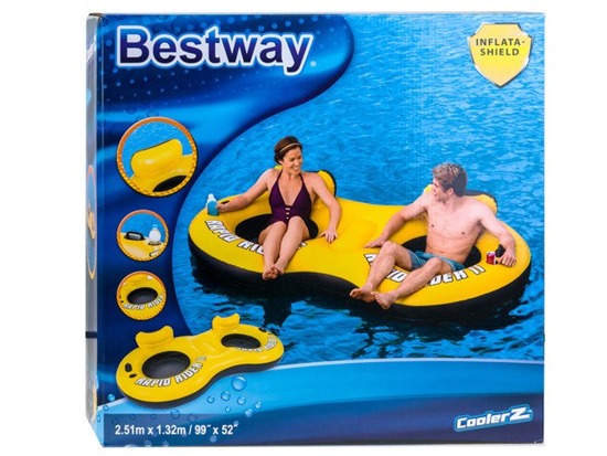 Bestway double CIRCLE WITH BACK RAPID RIDER X2 251x132cm 43113