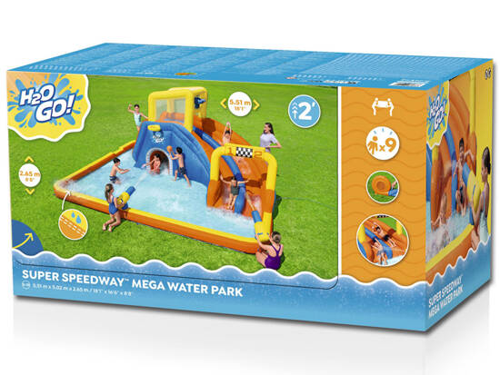 Bestway huge WATER PLAYGROUND 551x502x265cm slide wall 53377