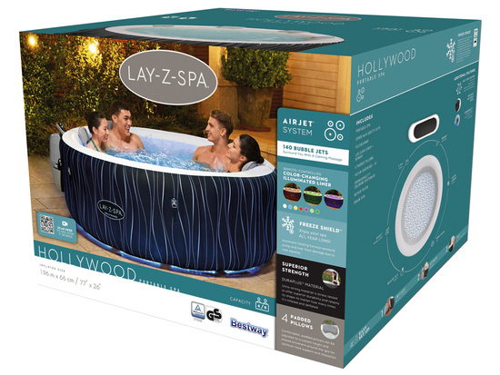 Bestway jacuzzi Lay-Z-Spa HOLLYWOOD 4-6os LED 60059