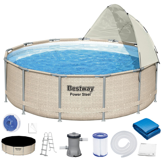 Bestway pool Frame 396x107cm 14in1 roof 5614V