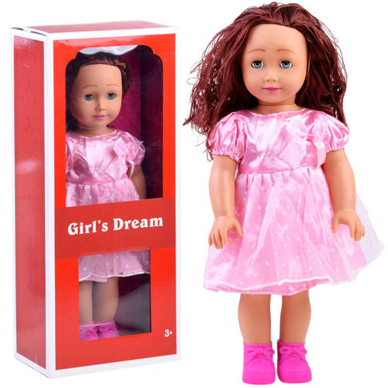 Big doll in a pink dress, height 45cm ZA2480