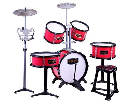 Big drums, 5 drums, red color IN0131