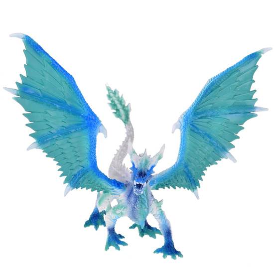 Blue and white Dragon figurine with movable wings ZA5017