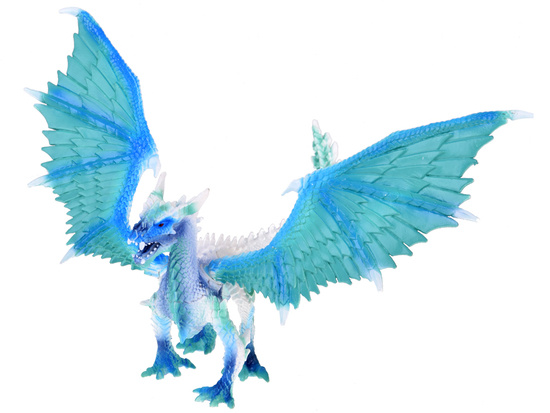 Blue and white Dragon figurine with movable wings ZA5017