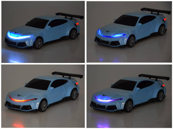 Car + charging station Electric car colored lights RC0687