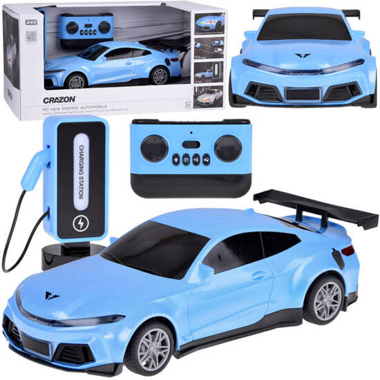 Car + charging station Electric car colored lights RC0687