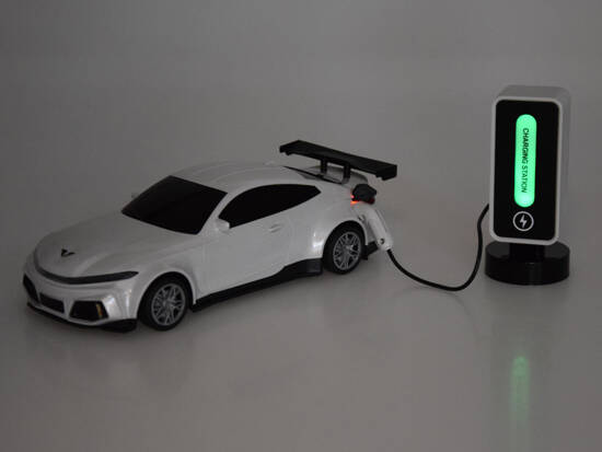 Car + charging station Electric car colored lights RC0687