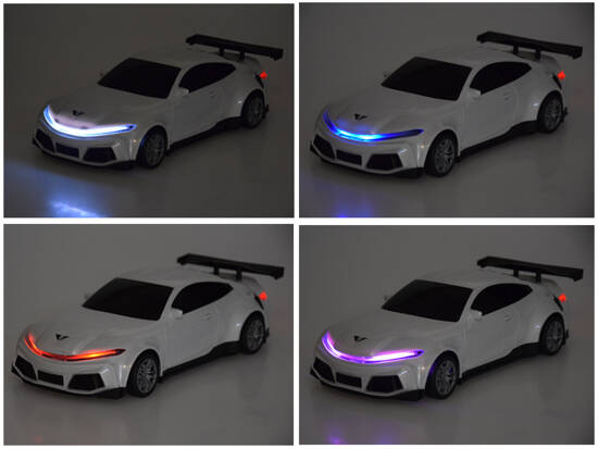 Car + charging station Electric car colored lights RC0687