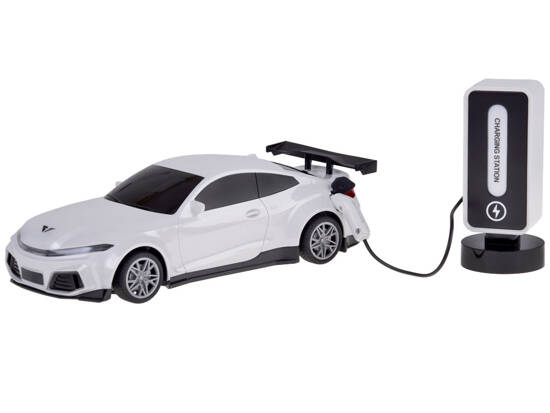 Car + charging station Electric car colored lights RC0687