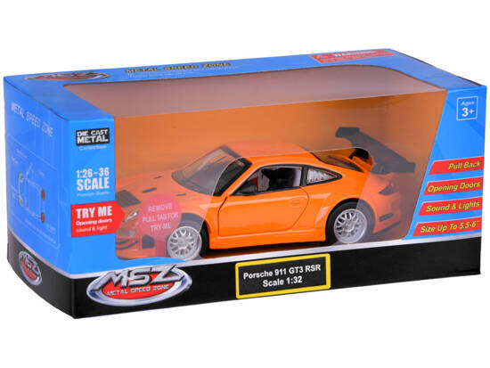 Car metal model Porsche 911 GT3 RS 1:32 light sound collection ZA5054