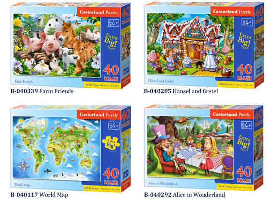 Castorland Puzzle 40 items MAXI large selection CA0015