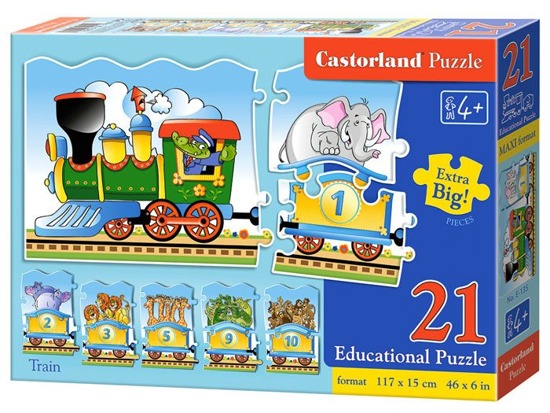 Castorland Puzzle Educational Train CA0024