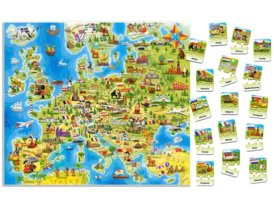 Castorland Puzzle Europe Map 180 ele Quiz CA0036
