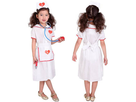 Children's Nurse Costume Mrs. Doctor Playing Doctor ZA5281