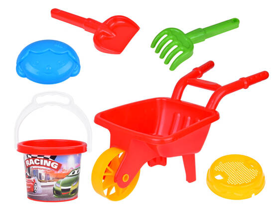 Children's wheelbarrows, sandbox accessories, bucket, shovel, rake ZA5469