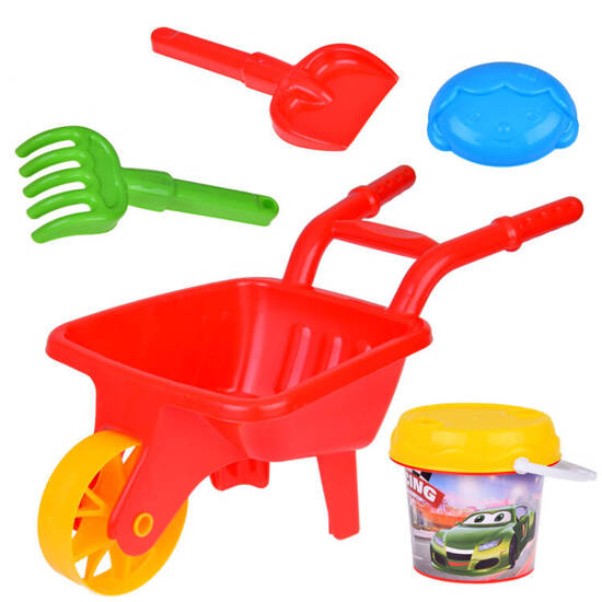 Children's wheelbarrows, sandbox accessories, bucket, shovel, rake ZA5469