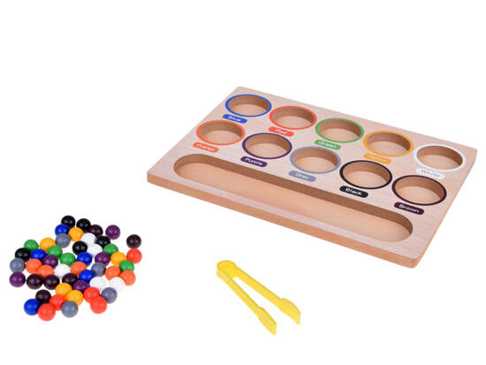 Colored Balls Montessori Puzzle Mosaic Sorter learning colors ZA5329