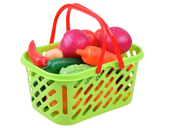 Colored basket FRUITS, VEGETABLES shopping FOR 1851