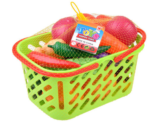 Colored basket FRUITS, VEGETABLES shopping FOR 1851