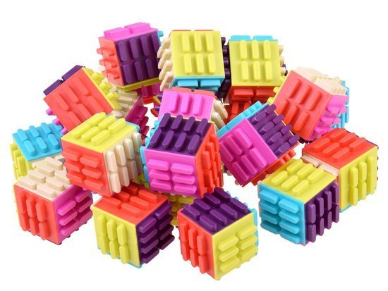Colored construction blocks, waffles, 24 pieces ZA3202