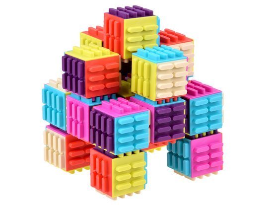 Colored construction blocks, waffles, 24 pieces ZA3202