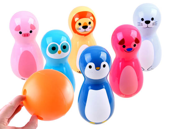 Colorful Animal Bowling rattles 6 pcs SP0687