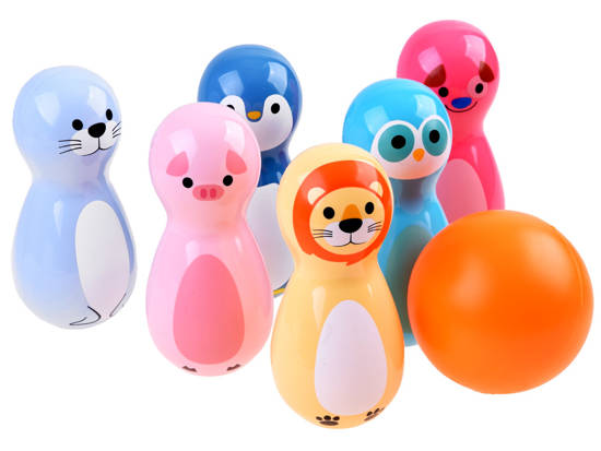 Colorful Animal Bowling rattles 6 pcs SP0687