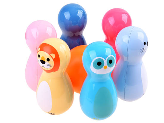 Colorful Animal Bowling rattles 6 pcs SP0687