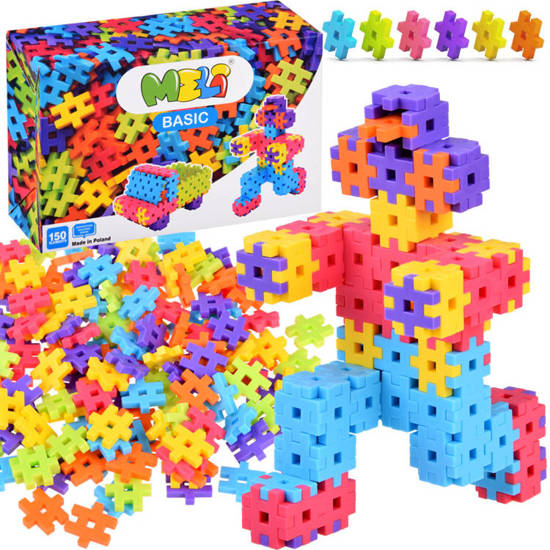 Colorful WAFLE Blocks Meli Basic150 pieces 50000