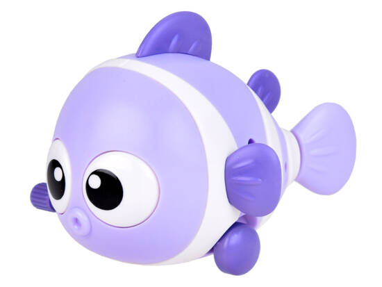 Colorful Wind-up Fish Riding Clownfish Moving Tail ZA5448