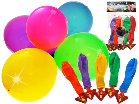 Colorful balloons glowing LED 5 pcs 30 cm FOR ZA1591