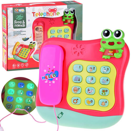 Colorful button phone plays melodies and lights ZA4625