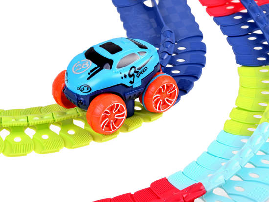 Colorful flexible track 184 ele toy car route 4m ZA4379