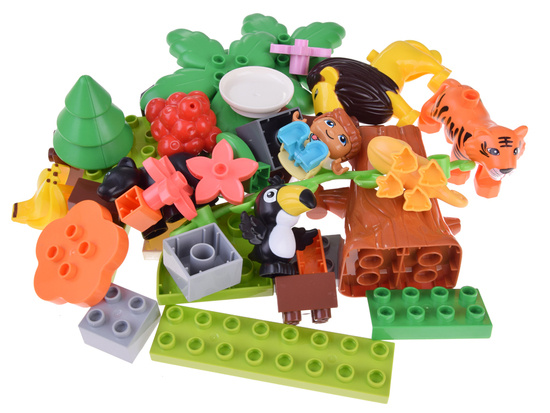 Colorful jungle blocks and animals 41 elements ZA4779