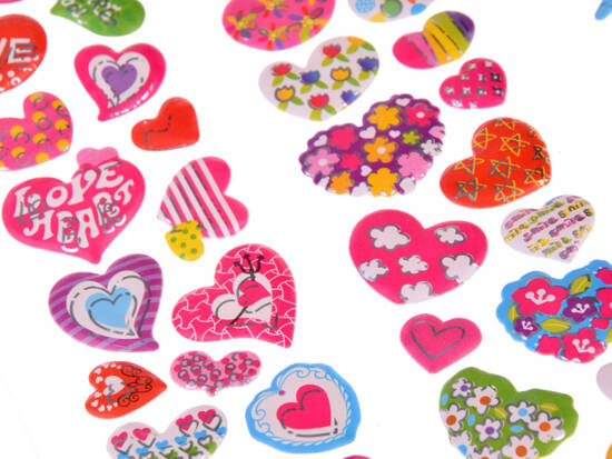 Colorful stickers, alphabet, hearts, vehicles, animals ZA4643