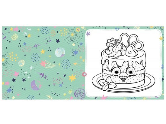 Coloring page with moving eyes cakes desserts KS0356