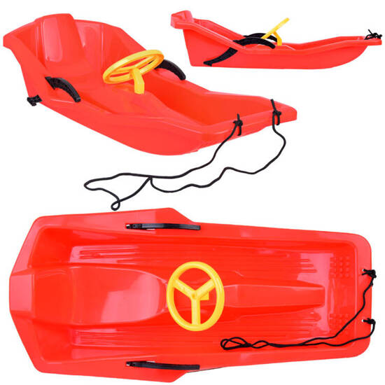 Comfortable Light SLED for children with backrest, brake and handlebar SP0807