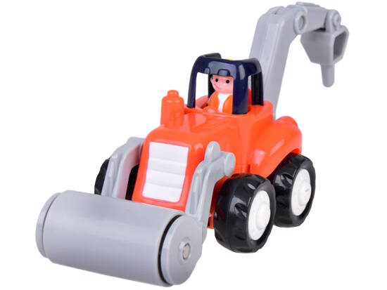 Construction Toy Tractor with Excavator Roller Trailer ZA5423