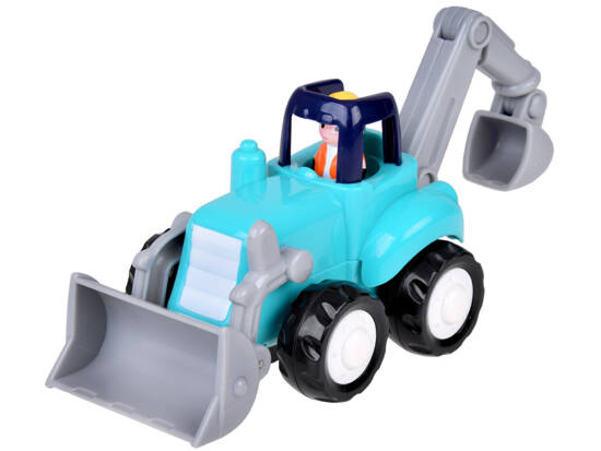 Construction Toy Tractor with Excavator Roller Trailer ZA5423