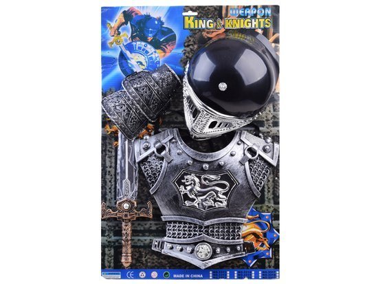 Costume for a knight, helmet, armor, sword ZA3205