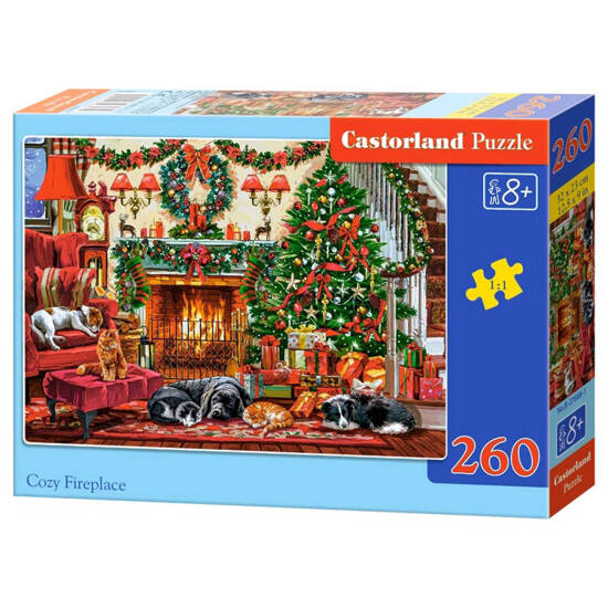 Cozy Fireplace 260 Piece Christmas Puzzle