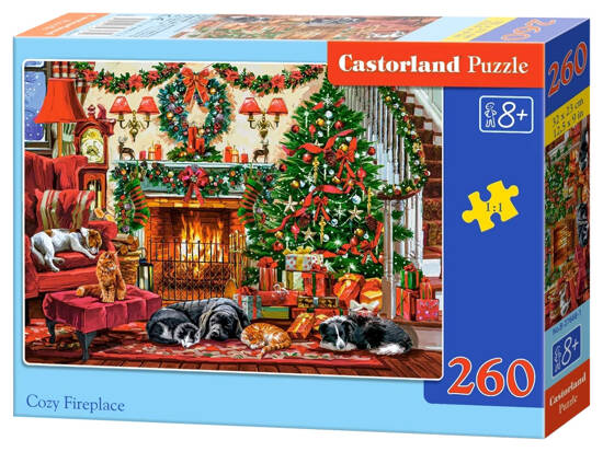 Cozy Fireplace 260 Piece Christmas Puzzle