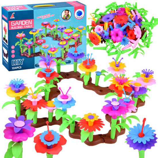 Creative Blocks garden flowers 104 pieces ZA4204