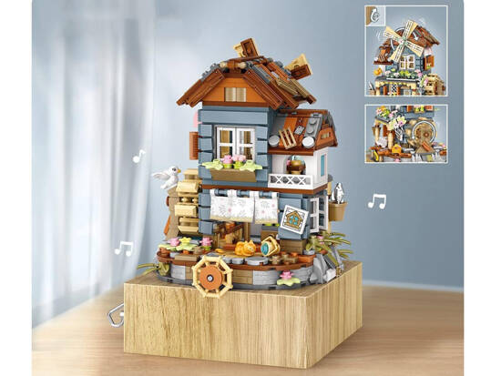 Creative Charming Blocks Build a Windmill Music Box 799 pcs ZA5343