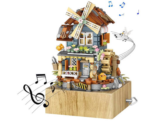 Creative Charming Blocks Build a Windmill Music Box 799 pcs ZA5343