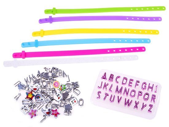 Creative Set for Making Bracelets Stripes Beads Letters ZA3211