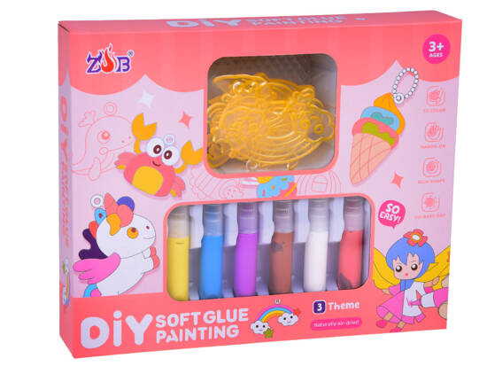 Creative kit for creating keychains DIY Templates Paints ZA5208