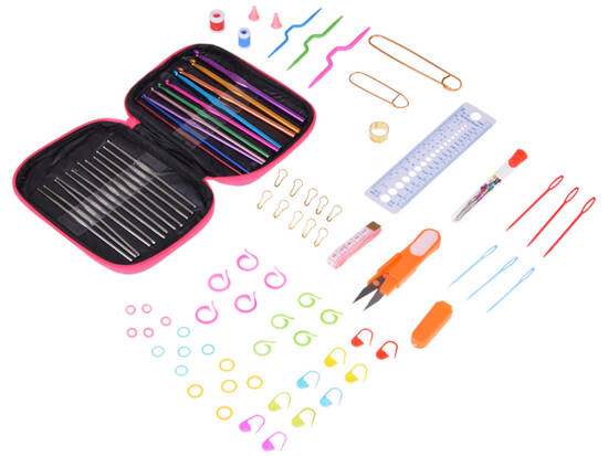 Crochet set 100pcs crochet hooks 0.6-6.5 accessories case ZA5319