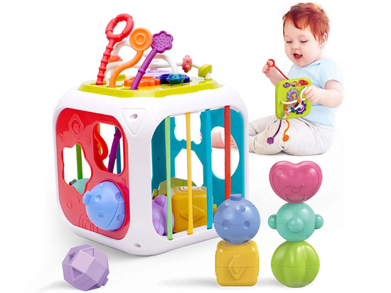 Cube interactive toy for toddlers sorter shapes cymbals ZA5278