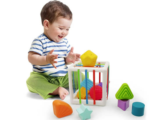 Cube sorter toy for a baby eraser ZA4310